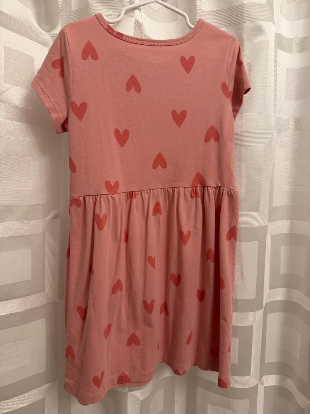 Carter’s girls light pink heart dress size 7